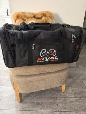 Black and Orange Duffel Bag Rival Boxing Gym Bag Sports Equipment